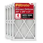 Filtrete 20x25x2 AC Furnace Air Filter, MERV 11, MPR 1000, Allergen Defense,...