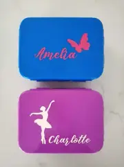 Personalised Name With Image Decal Vinyl Sticker Custom Kids Label for Lunch Box