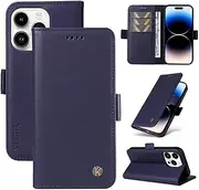 [WOWUDI] for Oppo A78 4G Case,Magnetic PU Leather Stand Flip Cover with 2 Card Slots [TPU Shockproof ] [RFID Blocking] Shockproof Protective Case- Royal Blue