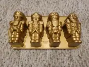 Nordic Ware Gold nutcracker series sweets cake bundt cakelet Pan new