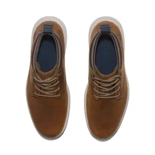 Timberland 男款棕色全粒面皮革防水休閒鞋|A5V1NF13