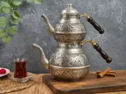 Turkish Tea Kettle, Teapot with Heater, Teapot Warmer Samovar, Tea Maker
