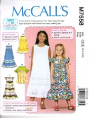 McCall's M7558 Toddler Girls 3 to 6 Learn to Sew Dress Uncut Sewing Pattern