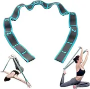 TYXHXTF Yoga Stretching Strap, Fitness Bands Band, Yoga Stretch Strap with 9 Loops, Highly Elastic Gymnastics Band for Pilates, Dance, Gymnastics