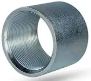 (10 Pack) 2" Galvanized Merchant Steel Coupling 150 Pipe Thread Fitting