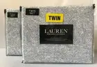 Lauren Ralph Lauren TWIN FULL 4Pc Sheet Set Blue White Paisley Print 100% Cotton