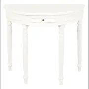 Huntley Turn Leg Half Round Sofa Table - White