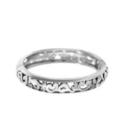Brighton Contempo Hinged Silver Bangle Bracelet NWT $58