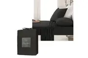 Micro Flannel Sheet Set Charcoal by Ardor