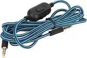 Septpenta 200cm/6.6Ft Gaming Headset Cable for G Pro G Pro X G433 G233, Tangle Free Woven Wire, with Mute Switch, Volume Control Buttons, OFC Earphone Sound Cable(Blue)