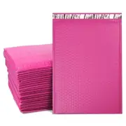 Poly Bubble Envelopes 6x10" #0 Pink Metallic Glamour Mailers - Pack of 500