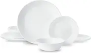 [CORELLE] Livingware 12 Piece Dinnerware Set, Winter Frost White , Service for 4