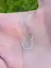 Hinged Nose Ring Septum Clicker Daith Hoop With Natural Diamonds 14k Solid Gold