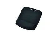 Fellowes Mouse Pad & Wrist Rest - Plush Touch - Lycra - Black