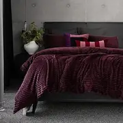 Channel Quilt Cover Set Plum King