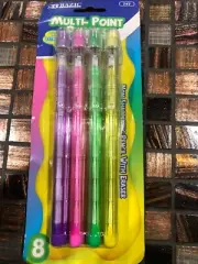 BAZIC Non-Sharpening Multi-Point Pencil W/Eraser (8/Pack)
