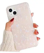 Case Compatiable with iPhone 13 6.1 inch,Sparkly Opal Glitter Translucent