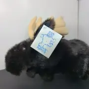 Vtg Wildkin Hand Puppets McKENZIE MOOSE ELK 1989 Korea 12" Toy With Tags EUC!