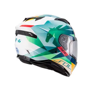 【SOL Helmets】SF-6全罩式安全帽 (獨角獸_白/綠) ｜ SOL安全帽官方商城
