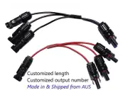 MC4 compatible Y adaptor. Customized connector number.