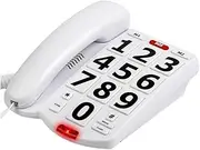 IsMwav Big Button Phone for Elderly Seniors, Home Land Line Phone One Key for Help Telephone for The Visually Hearing Impaired