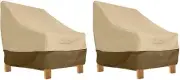 Classic Accessories Patio Chairs Covers 2pc Veranda Pebble Color NEW - FREE Ship