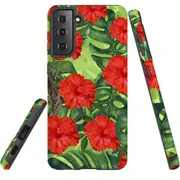 For Samsung Galaxy S22 Case, Armour Cover, Plant Garden
