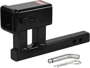REYSUN 864125 1-1/4" to 2" Hitch Adapter with 4-1/4" Rise/Drop Hitch, 3,500lbs G.T.W, Hitch Pin and Clip Included