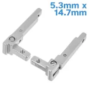 2pcs 5.3mm x 14.7mm Spring Hinge Assembly Acetate Eyeglass Frame Repair Part