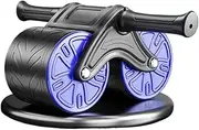 Ab Workout Equipment Exercise Wheel Abdominal Exercise Roller Abdominal Wheel Exercise Roller Automatic Rebound Home Gym Fitness Roller(Blue)