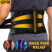 Lower Back Brace Adjustable Lumbar Support Waist Belt Pain Relief Men Women CFR