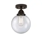 Innovations Beacon 1 Light 8" Semi-Flush, LED, ORB/Seeded - 288-1C-OB-G204-8-LED