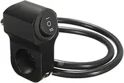 Motorcycle Headlight Switch 22mm 7/8in Aluminum Alloy Motorcycle Handlebar Headlight Switch Three-Position Waterproof Switch 12V Fog Spotlight Retro Switch Handlebar Toggle Switch (Color : Black)
