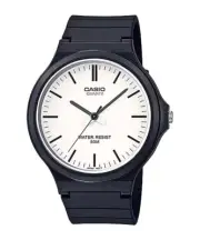 Casio White Dial Black Resin Band Analog Men's Dress Wrist Watch MW-240-7EVDF