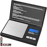 TrianTech Digital Pocket Scale - 500g x 0.01g Precision Mini Scale for Grams, Ounces & Grains - Portable Jewelry, Herb, Kitchen & Food Scale with LCD Backlit Display & Batteries Included