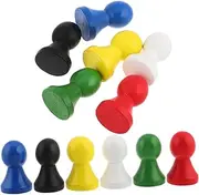 INOOMP 12pcs Pieces Wooden Chess Pieces Game Accessories for Checkers Flight Chess Smooth Finish for Easy Handling for Family Fun and Game Nights