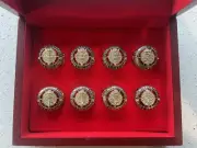 NBA Hall Of Fame 8 Ring Set Inc Player Like Jordan, Bryant, O’Neal And Iverson