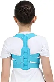 Corrector Back Braces Adjustable Spine Lumbar Support Brace Belt for Children Kids Orthopedic Corset Easy to Use,Blue-Large,Blue-Large