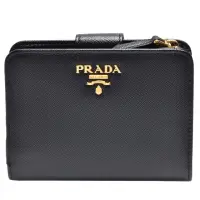 在飛比找momo購物網優惠-【PRADA 普拉達】SAFFIANO METAL經典金色金