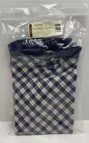 LONGABERGER Blue Ribbon Crafting Basket Liner - Blue Ribbon Plaid--NEW