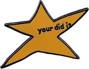 [Vaveren] Reward Button Pins Recognition Pins Motivation Cute Mini Buttons Star Pins ''you DID It'' for School Classroom Girls and Boys
