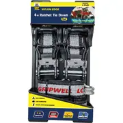 Gripwell Nylon Edge Ratchet Tie down 4mx38mm 2 Pack