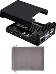 GeeekPi Argon NEO 5 BRED Case for Raspberry Pi 5 with Fan, Argon NEO 5 Aluminium Case for Raspberry Pi 5 (Black)
