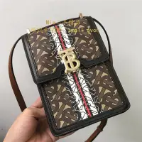 在飛比找Yahoo!奇摩拍賣優惠-【二手正品】Burberry Robin 專屬標識條紋洛賓包