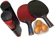Zingther Professional Portable Table Tennis Racquet Set - 1 Retractable Table Tennis Net and Post Kit, 3 Ping Pong Balls, 2 Table Tennis Bats and a Storage Case (Complete 2-Player Table Tennis Set)