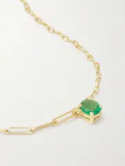 [Yvonne Léon] Yvonne Léon - 18-karat Gold Emerald Necklace - Green - One size One size Green