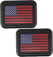 Gogogmee 2Pcs American Flag Truck Bed Rail Stake Covers Compatible with Dodge RAM Durable Abs Caps for Trailer Moisture Dust Protection