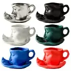 Face Kiss Mug Couple Ceramic Water Cup Tea Coffee Cup And Saucer Set Milk Mugs