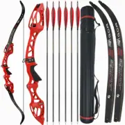 Archery 68" Recurve Bow Kit 20-40lbs 25"Riser Takedown Aluminum Competition Shot