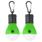 Camping Lantern, 2 Packs LED Tent Lamp Bulb Battery Powered 3 Modes, Green